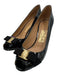 Salvatore Ferragamo Shoe Size 9 Black & Gold Tone Leather Upper Patent Pumps Black & Gold Tone / 9