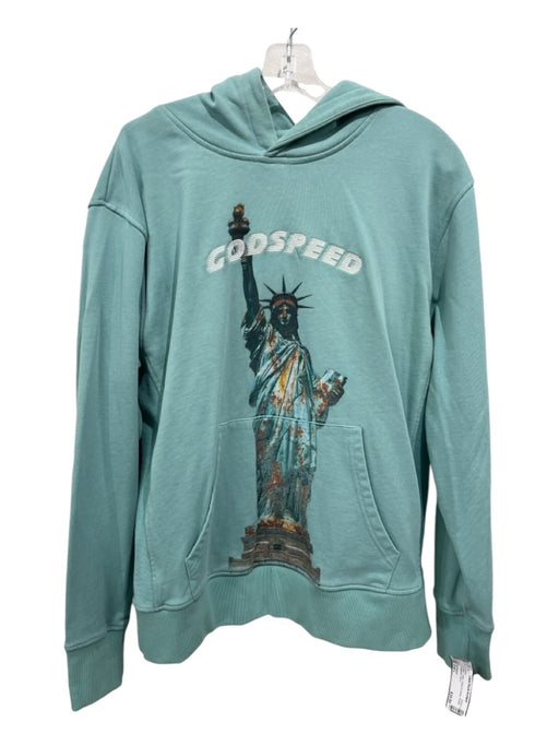 Godspeed Size Est L Green Cotton Statue of Liberty Hoodie Men's Jacket Est L