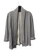 Theory Size Medium Gray Cotton Long Sleeve Open Front Folded Collar Jacket Gray / Medium