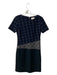 Band of Outsiders Size 1 Navy & Gray Print Polyester Blend Round Neck Dress Navy & Gray Print / 1