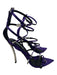 Versace Shoe Size 38.5 Purple Satin Pointed Toe Zip Back Buckle Detail Pumps Purple / 38.5