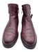 Samuel Hubbard Shoe Size 9.5 Dark Red Leather Solid Zip UP Chelsea Men's Shoes 9.5