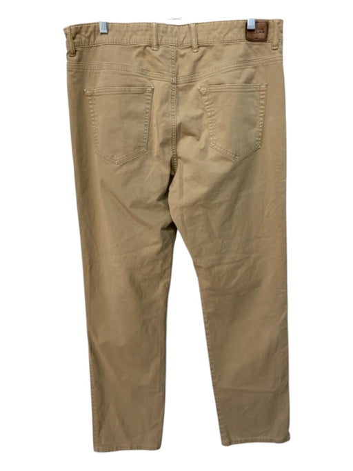 Peter Millar Size 35 Tan Cotton Blend Solid Khakis Men's Pants 35