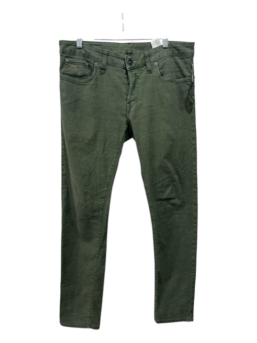 G Star Size 32 Green Cotton Blend Solid Jean Men's Pants 32