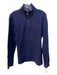 Polo Size M Navy Cotton Solid Quarter Zip Men's Long Sleeve Shirt M