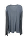 James Perse Size 4 Gray Cotton Blend Two Tone T shirt Henley Long Sleeve Shirt 4