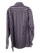 Zanetti Size XL Purple & Black Cotton Striped Button Down Long Sleeve Shirt XL