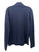 Boss Size M Navy Cotton Blend Solid Sweatshirt Quarter Zip Long Sleeve Shirt M