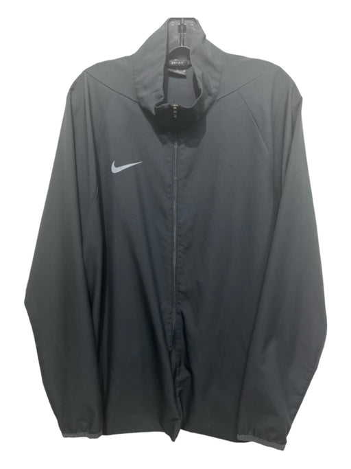 Nike Size XL Dark Gray Synthetic Solid Zip UP Men's Jacket XL