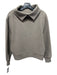 Varley Size XS Taupe Cotton & Polyester Turtleneck Ribbed Long Sleeve Sweatshirt Taupe / XS