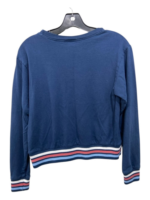 Lake Size XS Blue, White & Red Cotton Scoop Neck Long Sleeve Striped Sweatshirt Blue, White & Red / XS