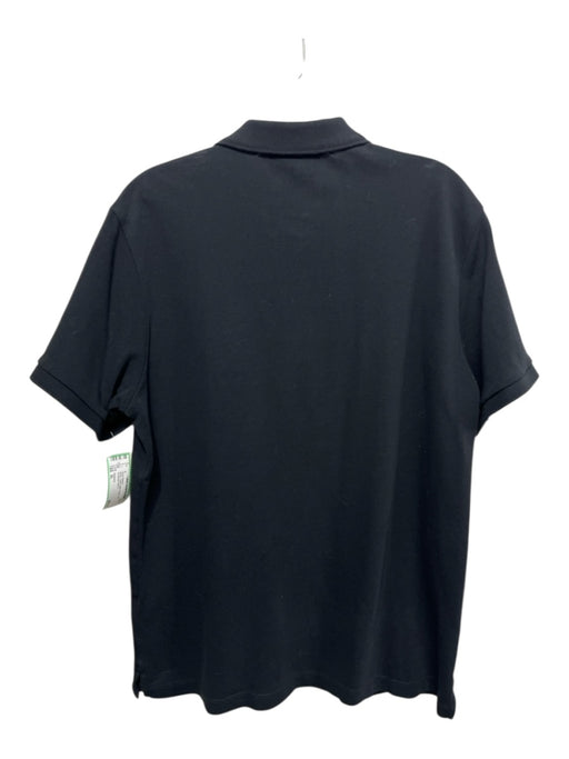 Burberry Size XL Black Cotton Solid Pique Polo Men's Short Sleeve Black / XL