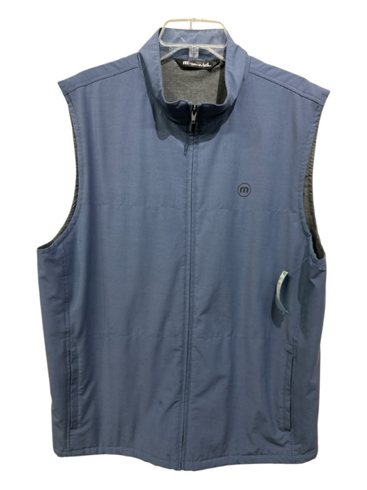 Travis Mathew Size XL Blue Synthetic Solid Vest Men's Long Sleeve Shirt Blue / XL