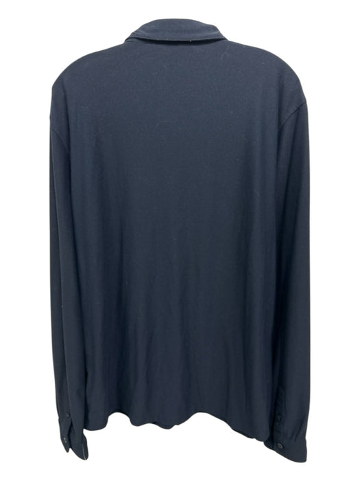 Vuori Size XL Navy Synthetic Solid Button Up Men's Long Sleeve Shirt Navy / XL