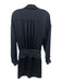 Ramy Brook Size 0 Navy Blue Polyester Satin Long Sleeve Gathered Draping Dress Navy Blue / 0
