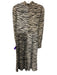 A.L.C. Size 4 Cream White & Black Silk Blend Tiger Stripe Keyhole Front Dress Cream White & Black / 4
