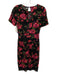 Trina Turk Size Est S Black, Red & Green Nylon Blend Floral Embroidered Dress Black, Red & Green / Est S