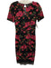 Trina Turk Size Est S Black, Red & Green Nylon Blend Floral Embroidered Dress Black, Red & Green / Est S