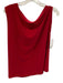 Norma Kamali Size M/38 Red Polyester Blend Asymmetrical Sleeveless Drape Top Red / M/38