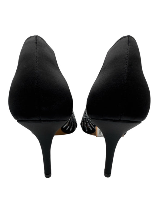 Linea Paolo Shoe Size 6.5 Black Textile Rhinestone Pointed Toe Pumps Black / 6.5