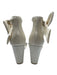 Oleg Cassini Shoe Size 8M Cream Textile open toe Bow Detail Embellished Sandals Cream / 8M