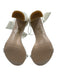 Oleg Cassini Shoe Size 8M Cream Textile open toe Bow Detail Embellished Sandals Cream / 8M