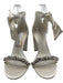 Oleg Cassini Shoe Size 8M Cream Textile open toe Bow Detail Embellished Sandals Cream / 8M