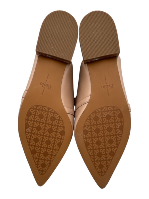 Linea Paolo Shoe Size 8M Brown Leather Chain Link Pointed Toe Slip On Flats Brown / 8M