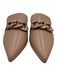 Linea Paolo Shoe Size 8M Brown Leather Chain Link Pointed Toe Slip On Flats Brown / 8M