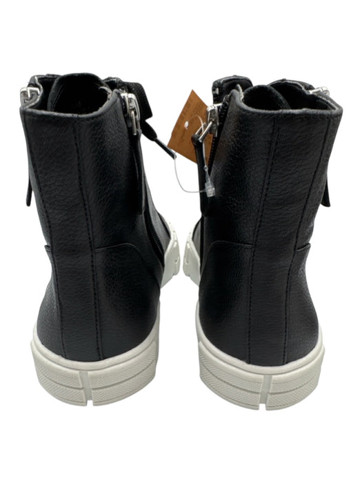 Linea Paolo Shoe Size 8M Black Leather Lace Up High Top Zip Close Shoes Black / 8M