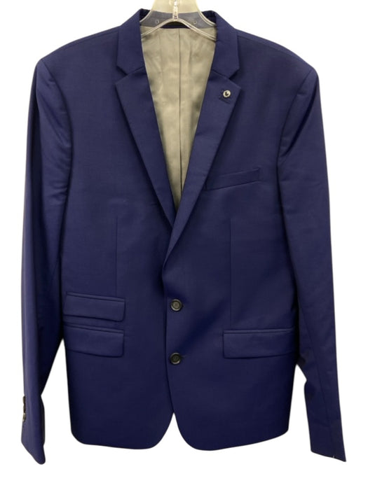 The Kooples NWT Blue Wool Solid 2 Button Men's Blazer Blue / 46