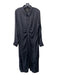 Halogen Size 1 Black Polyester Long Sleeve Button Up Collar Maxi Dress Black / 1