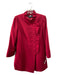 Antonio Melani Size 12 Red Wool Blend Button Up Ruffle Neckline Coat Red / 12