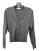 Babaton Size XS Gray Viscose Blend Button Up Crop Cardigan Gray / XS