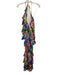 Amanda Uprichard Size XS Multi Viscose Abstract Print Ruffle Halter Neck Dress Multi / XS