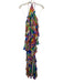 Amanda Uprichard Size XS Multi Viscose Abstract Print Ruffle Halter Neck Dress Multi / XS