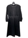 L.K. Bennett Size 8 Black & White Viscose & Polyamide Whip Stitch Back Zip Dress Black & White / 8