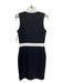 Karen Millen Size M Black & White Polyester Knee Length Sleeveless Pockets Dress Black & White / M