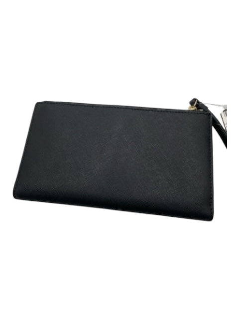 Kate Spade Black Saffiano Leather Zip Wallets Black