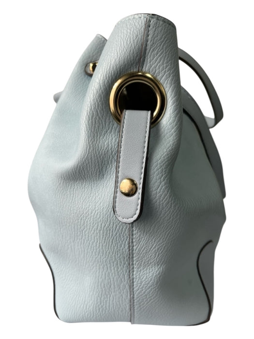 Sondra Roberts Baby Blue Leather Magnetic Closure Bag Baby Blue