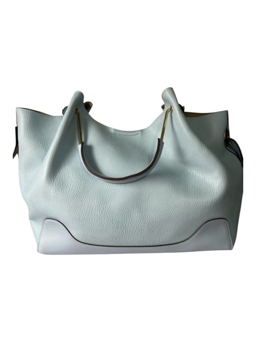 Sondra Roberts Baby Blue Leather Magnetic Closure Bag Baby Blue