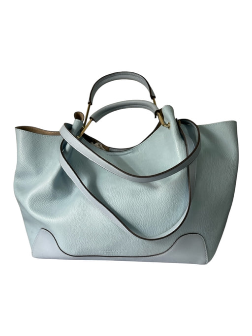 Sondra Roberts Baby Blue Leather Magnetic Closure Bag Baby Blue