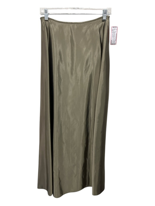 Jessica McClintock Size 8 Sage green Acetate Back Zip A Line Maxi Skirt Sage green / 8