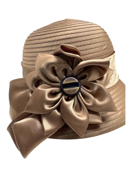 August Hat Company Gold Polyester Flower Button Bucket Hat Gold / One Size