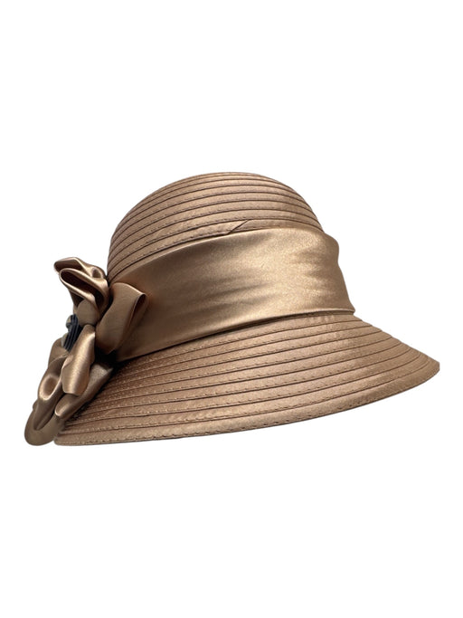 August Hat Company Gold Polyester Flower Button Bucket Hat Gold / One Size