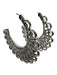 No Brand Silver Tone Metal Post Back Swirl Hoop Earrings Silver Tone