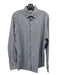 Peter Millar Size L Blue & White Synthetic Gingham Button Down Long Sleeve Shirt L