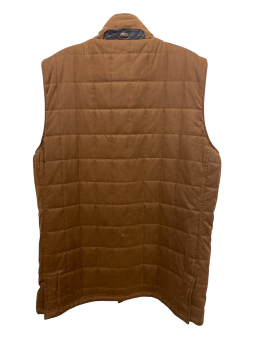 Dubarry Size L Dark Tan Cotton Blend Quilted Vest Men's Jacket L