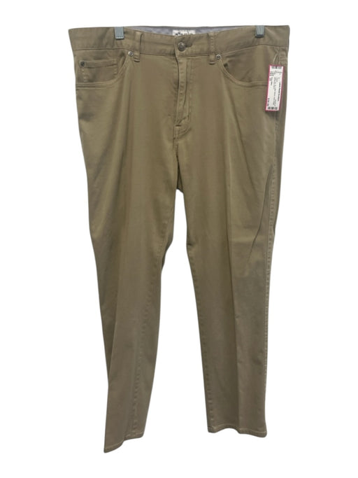 Peter Millar Size 35 Dark Tan Cotton Blend Solid Khaki Men's Pants Dark Tan / 35