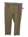 Peter Millar Size 35 Dark Tan Cotton Blend Solid Khaki Men's Pants Dark Tan / 35